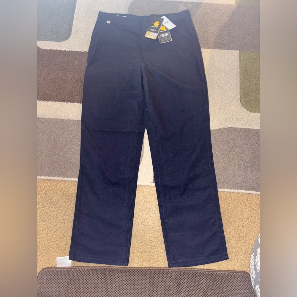 Carhartt Men's Dark Blue flame resistant Pants